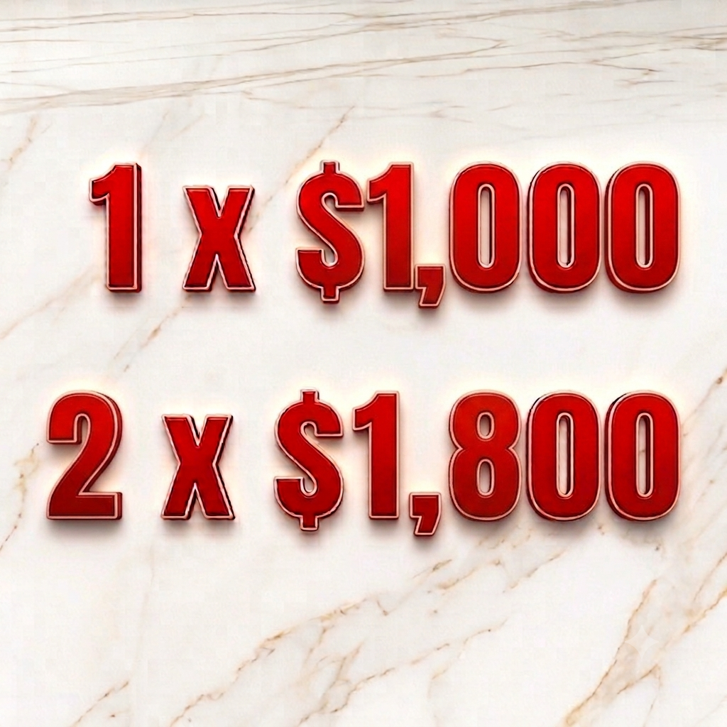 2 x 1,800