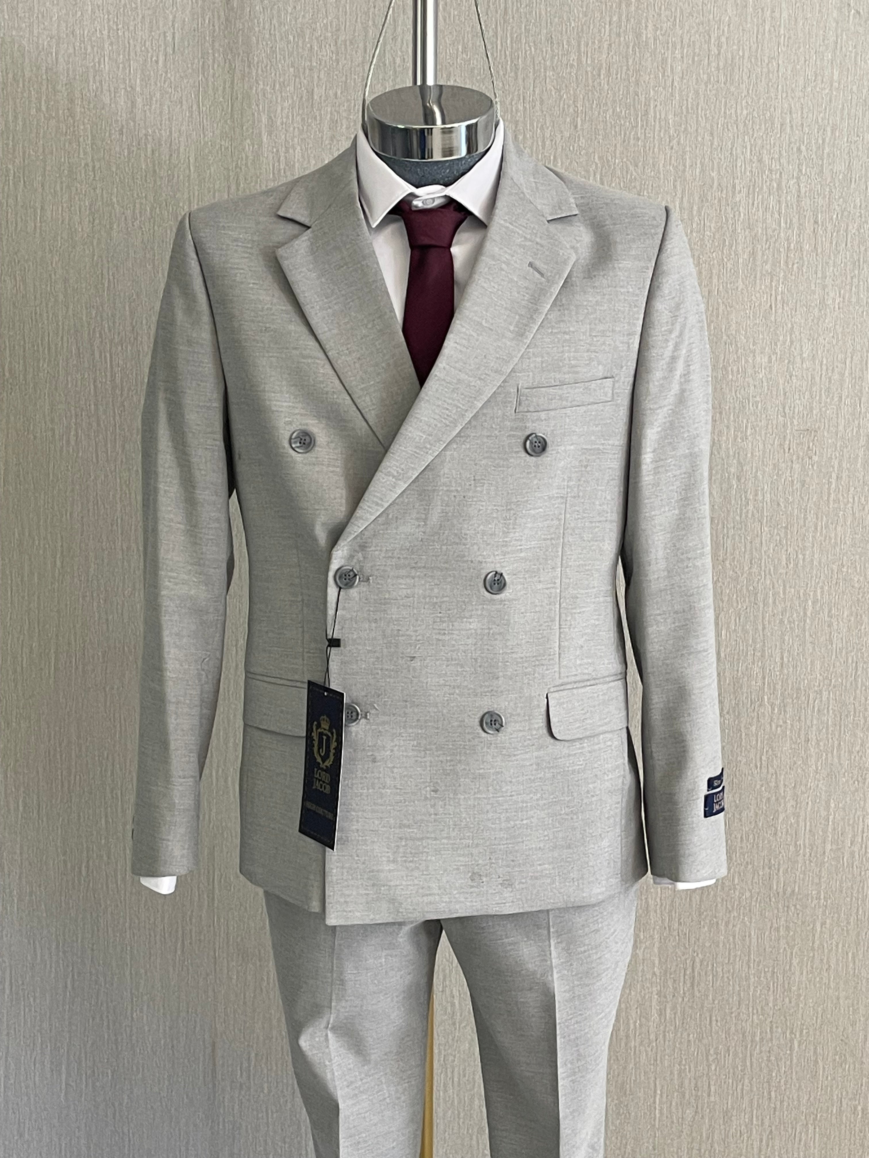 Traje Lord Jacob Cruzado Plateado